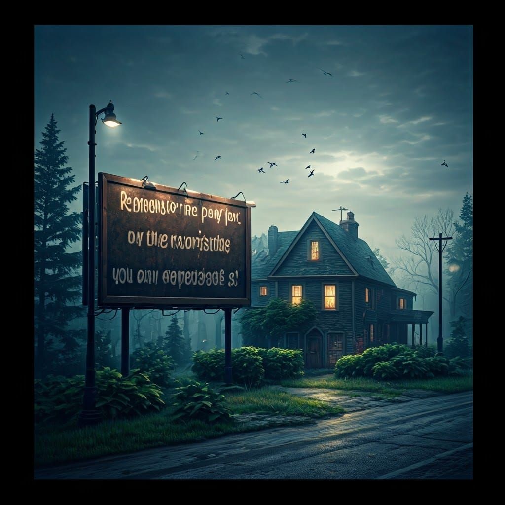 Ethereal Fantasy Billboard in Hyperdetailed Misty Style