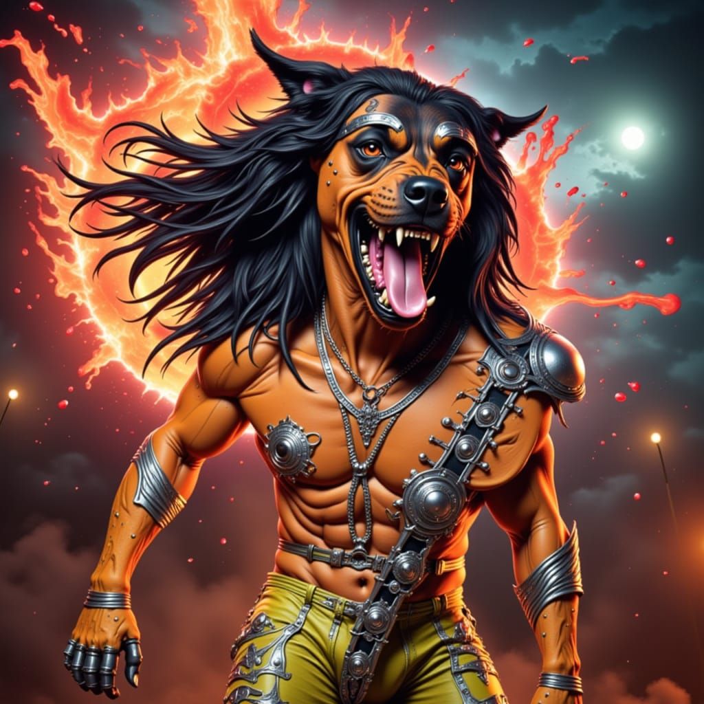 AI Interpretation of 'Quiet Riot' Concept