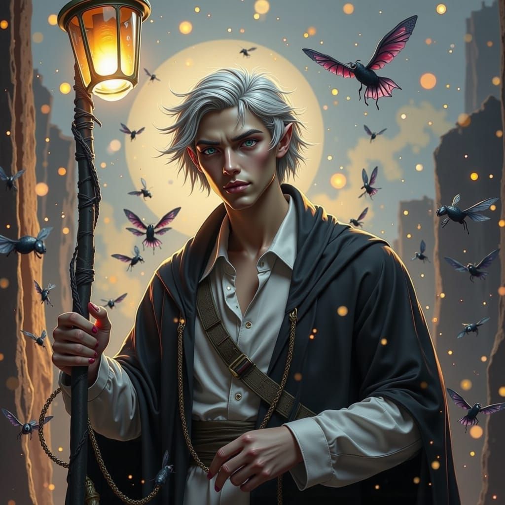 Shadowy Trickster in Dramatic Chiaroscuro Style