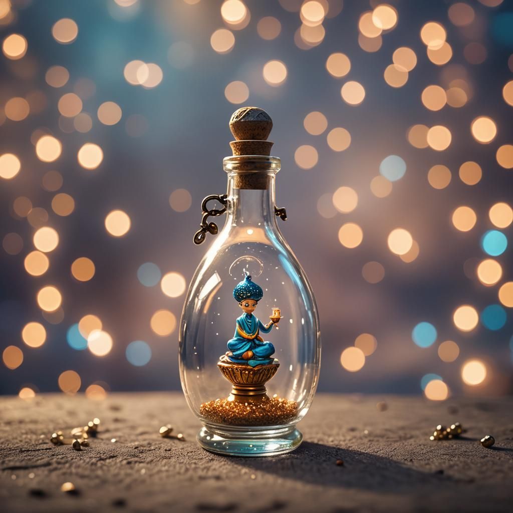 Genie Emerges from Bottle: Professional Photography