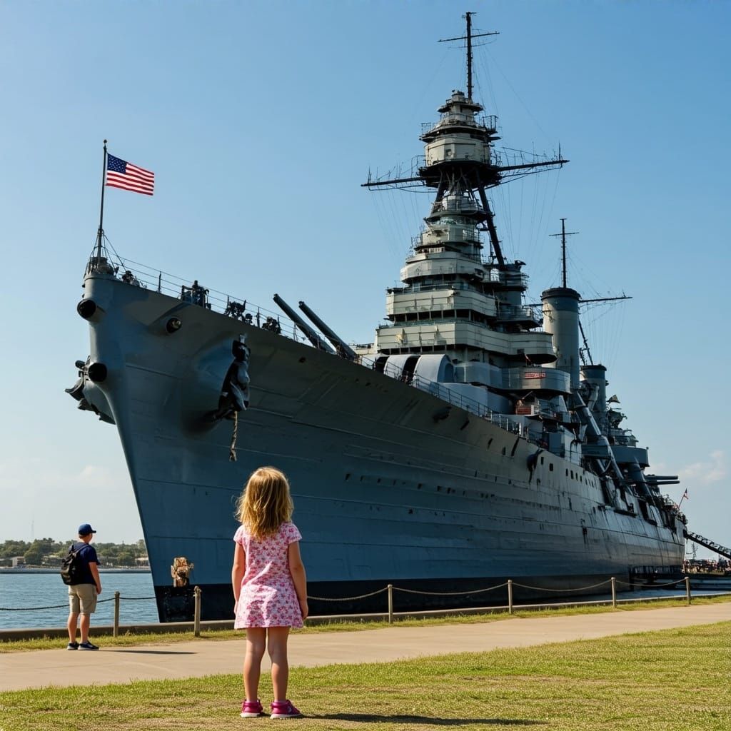 Little Girl Discovers Massive WWII Battleship