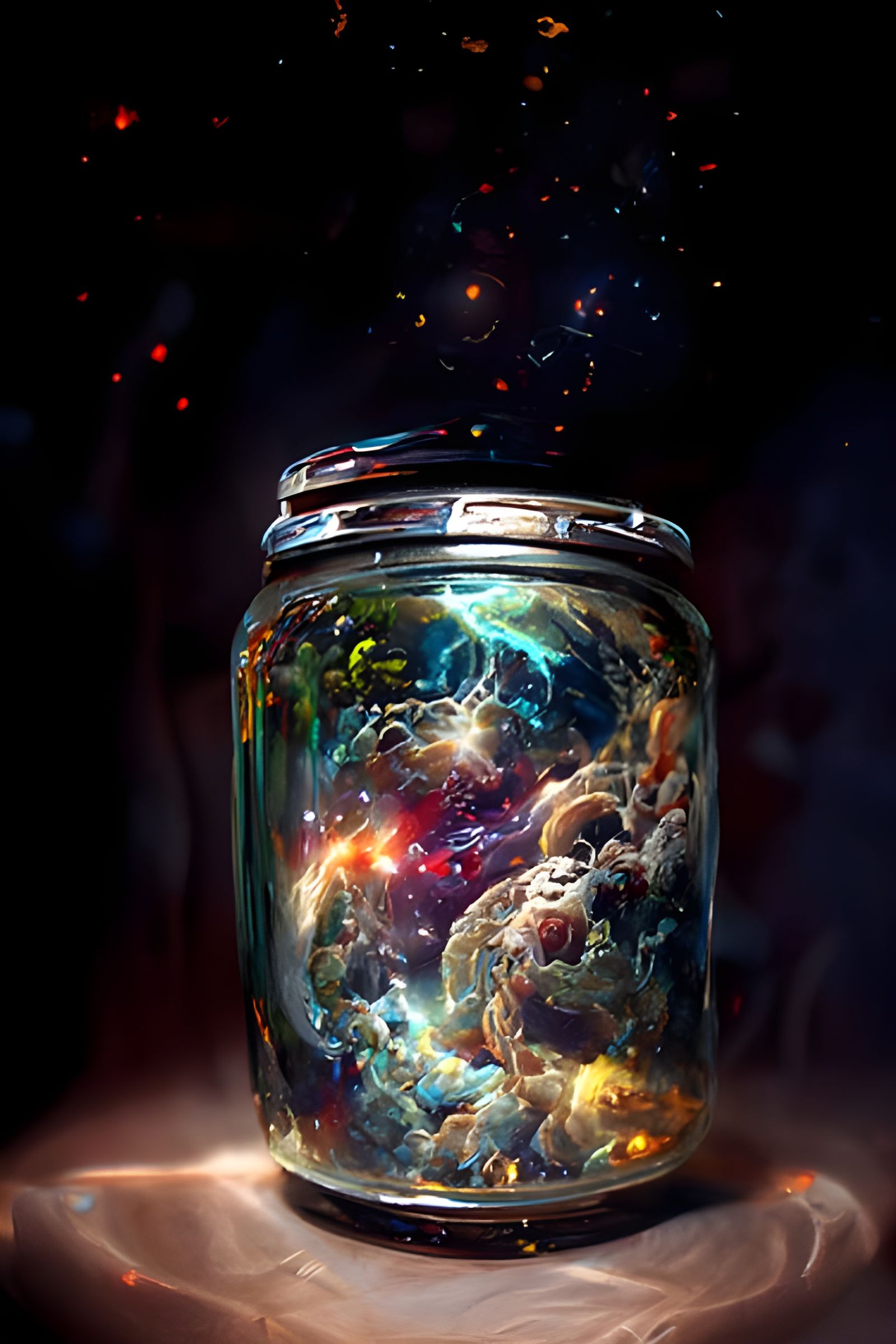 Universe in a Jar: Hyperrealistic Digital Concept Art