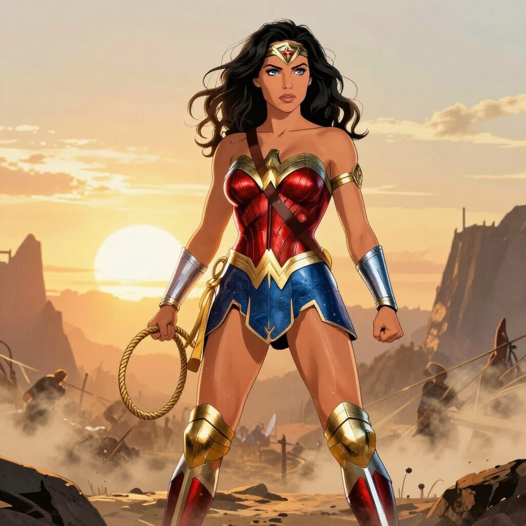 Wonder Woman Heroic Dawn Battlefield Comic Art