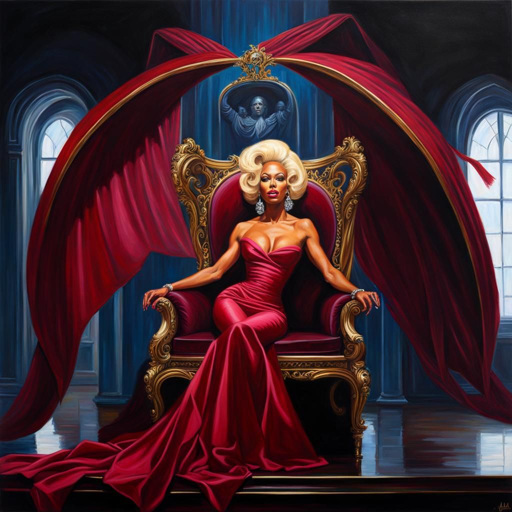 RuPaul Portrait in Oil Painting Style