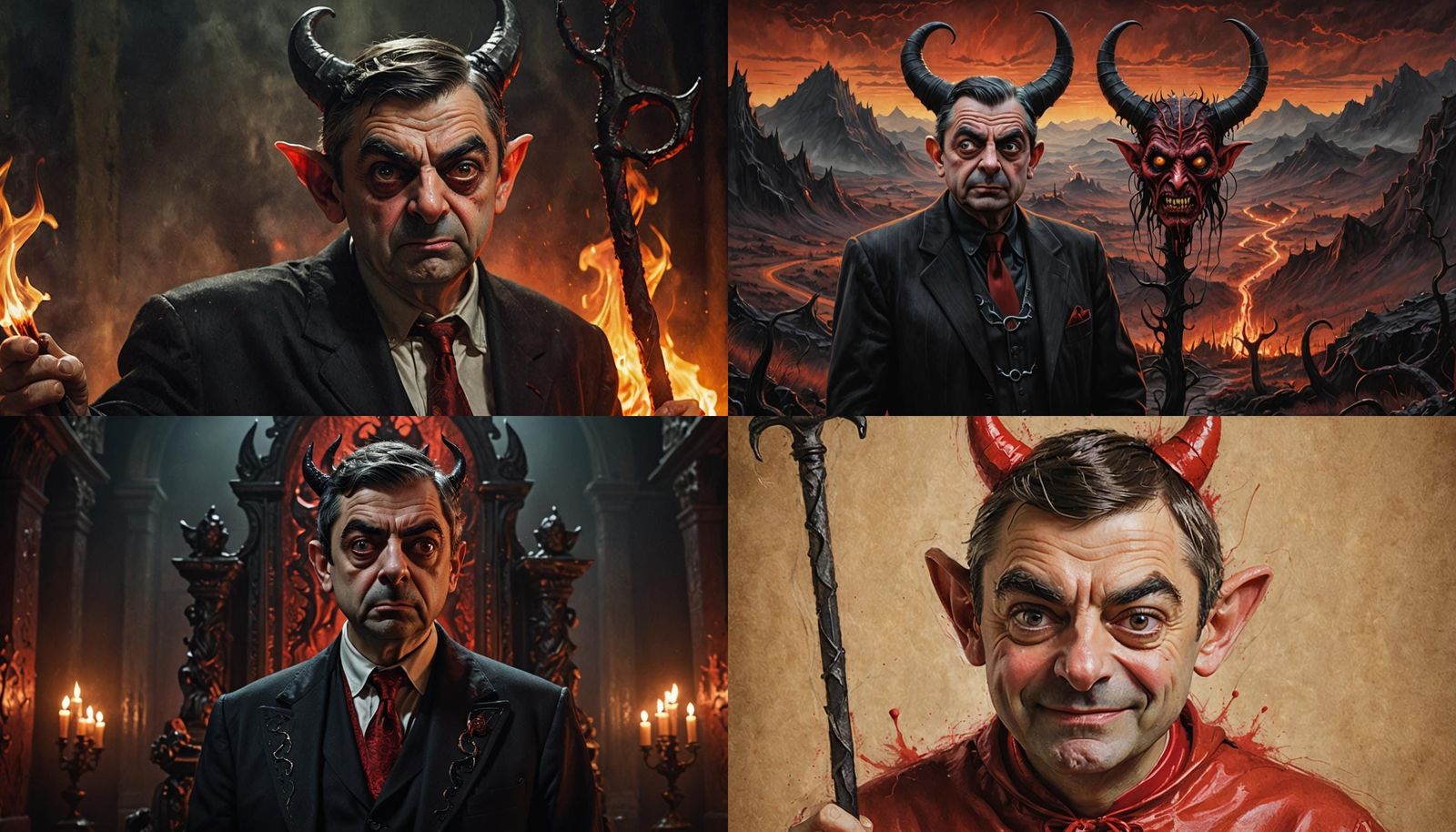 Mr. Bean as Satan: An Unexpected Costume
