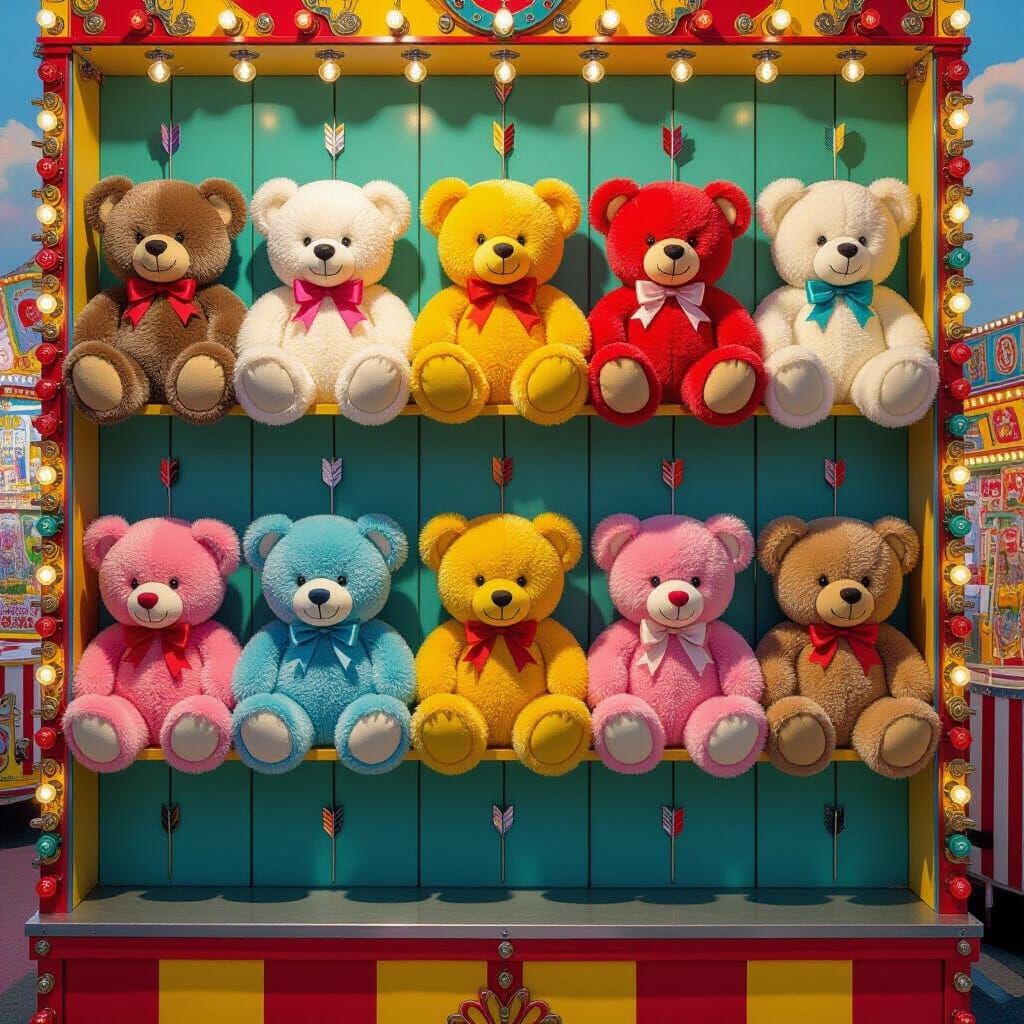 Teddy bear dart booth