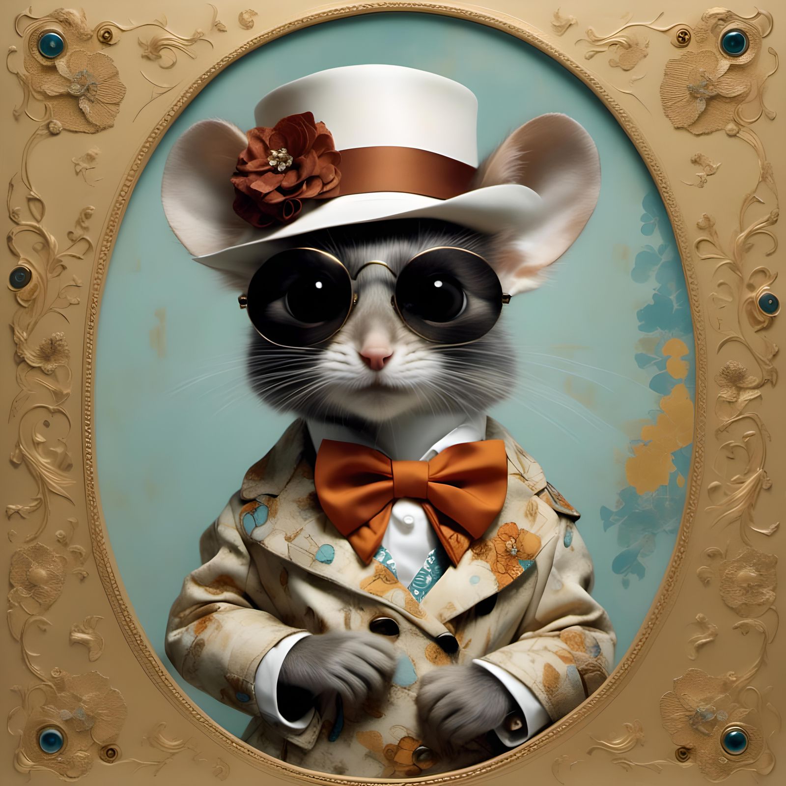 Cool Mouse in Sunglasses: Pop Art Comic Style