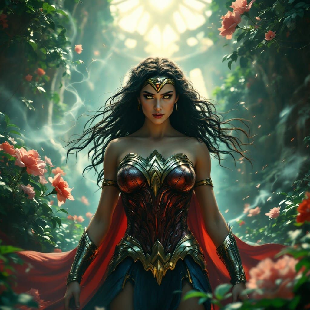 Ethereal Wonder Woman in Fantastical Realm Art