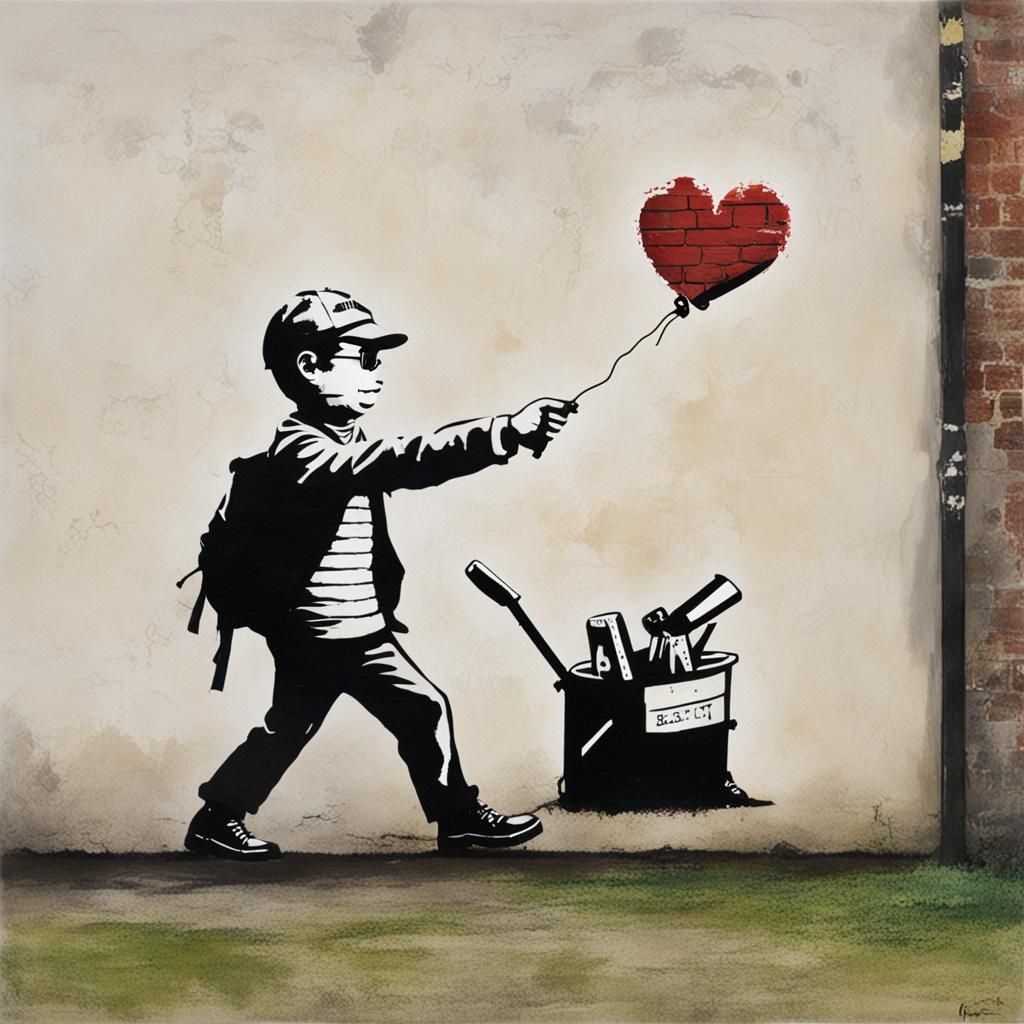 Robin Gunningham in banksy style