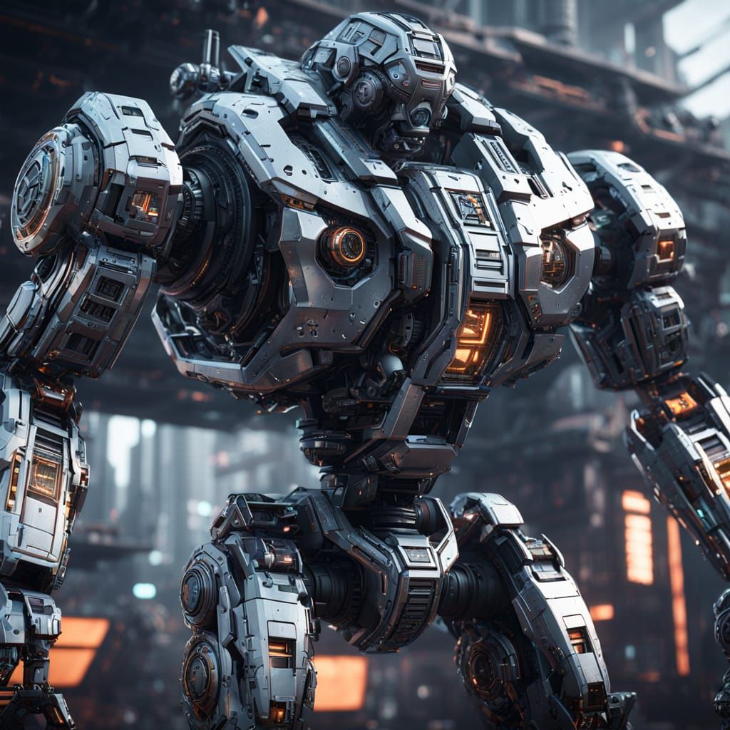 Surreal Sci-Fi Mech Revealed in Polished Metal Detail