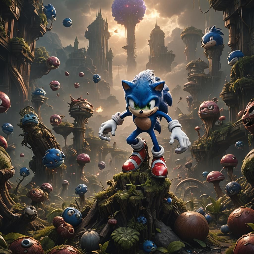 Mutated Sonic: Epic Cinematic Digital Matte Painting