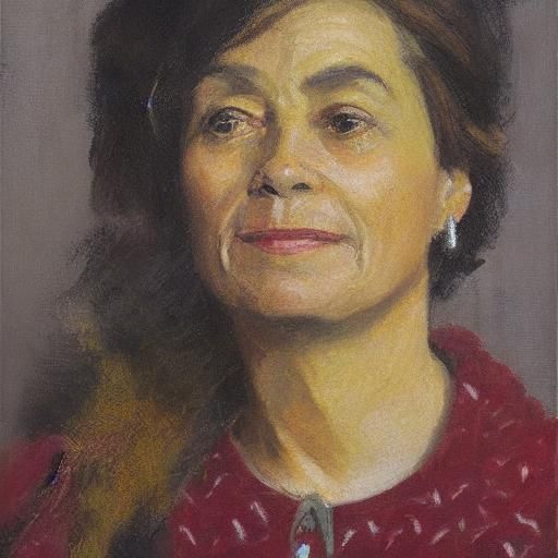 Realistic Profile Portrait of a Woman
