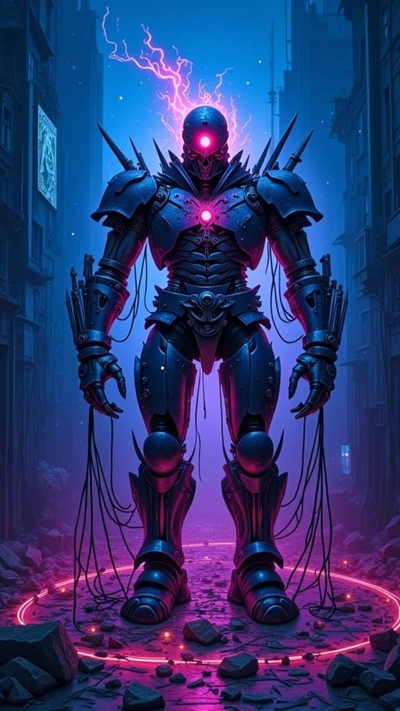 Cyberpunk Cityscape at Night