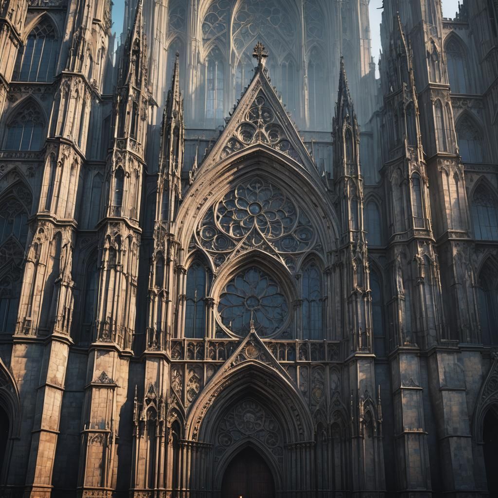 Detailed Gothic Cathedral Concept Art