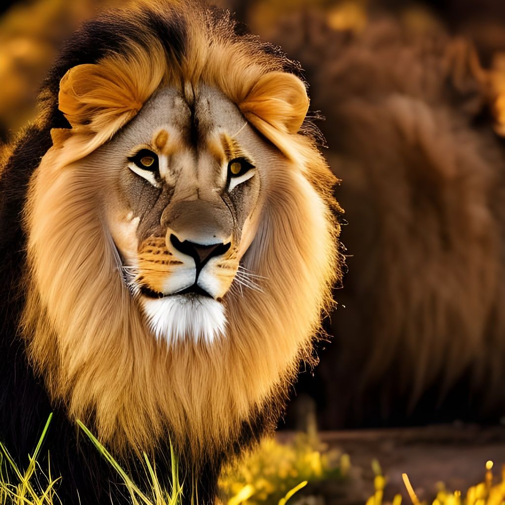 Ethereal Lion in Crystal Globes: Space Photography