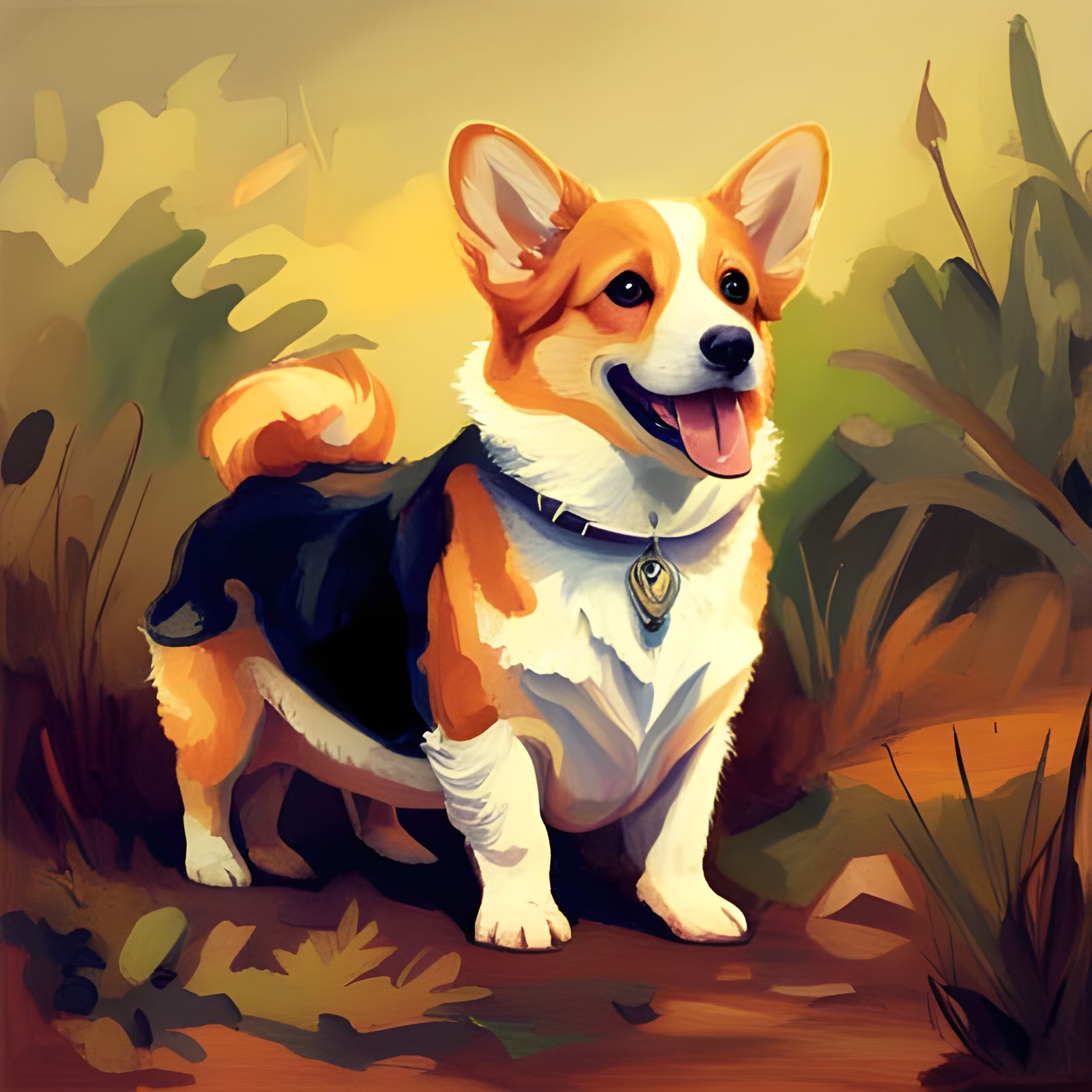 Cute Corgi Portrait