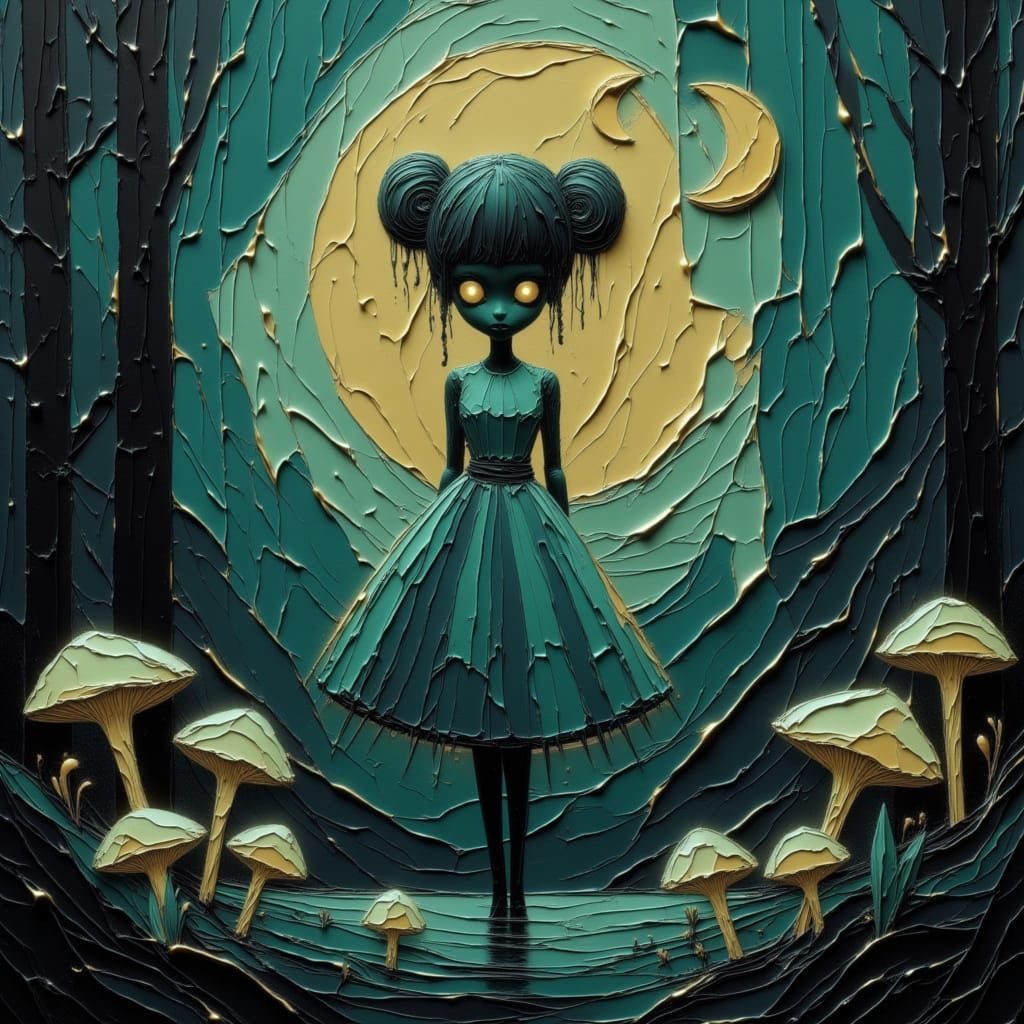 Translucent Android in a Forest, Sensual Futurism