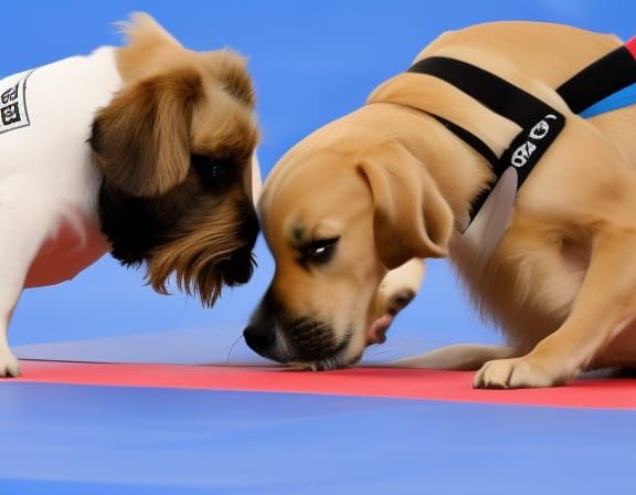 Dogs in Kimonos Face Off in Judo Fight