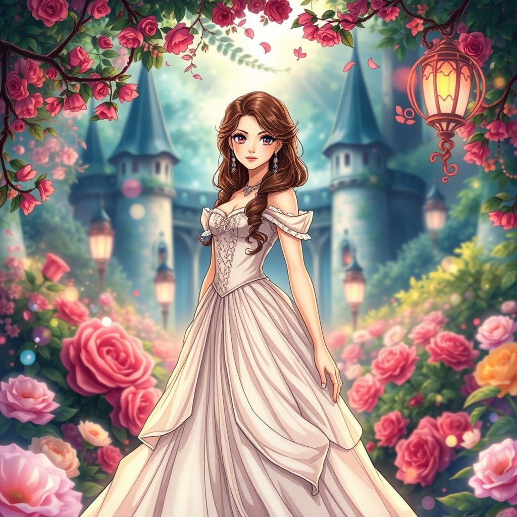 Christine Daae in Anime-Inspired Castle Garden
