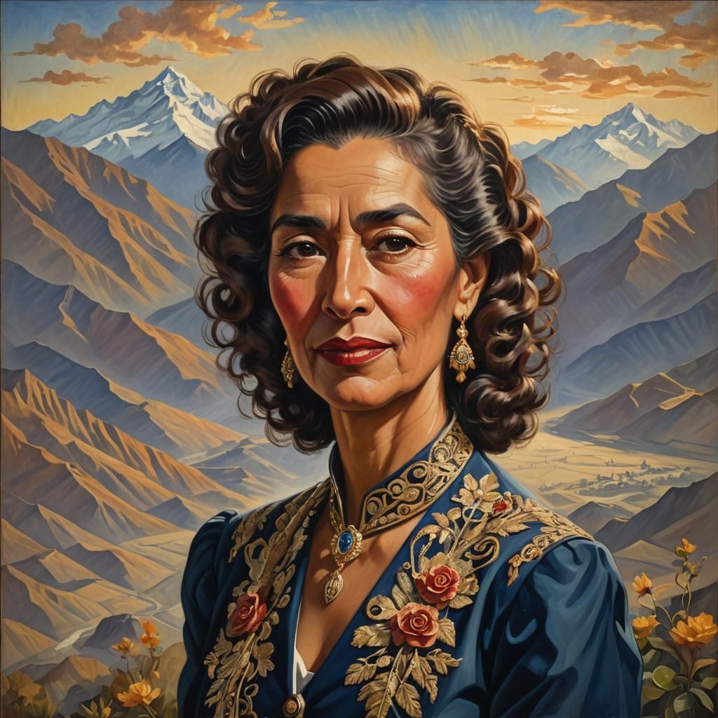 Rosa Alcalde Brown Portrait in Chilean Impressionist Style