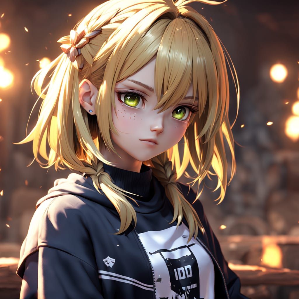 Hailey, I've Been Going Crazy in Cyberpunk Aesthetic