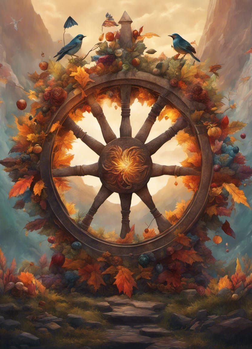Pagan Wheel of the Year: Vivid Matte Paintings