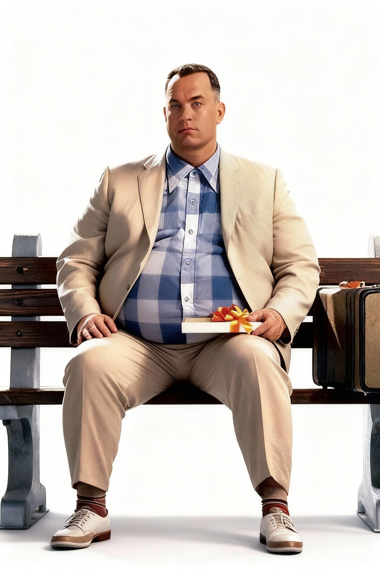 Morbidly Obese Man with Large Frame and Round Stomach