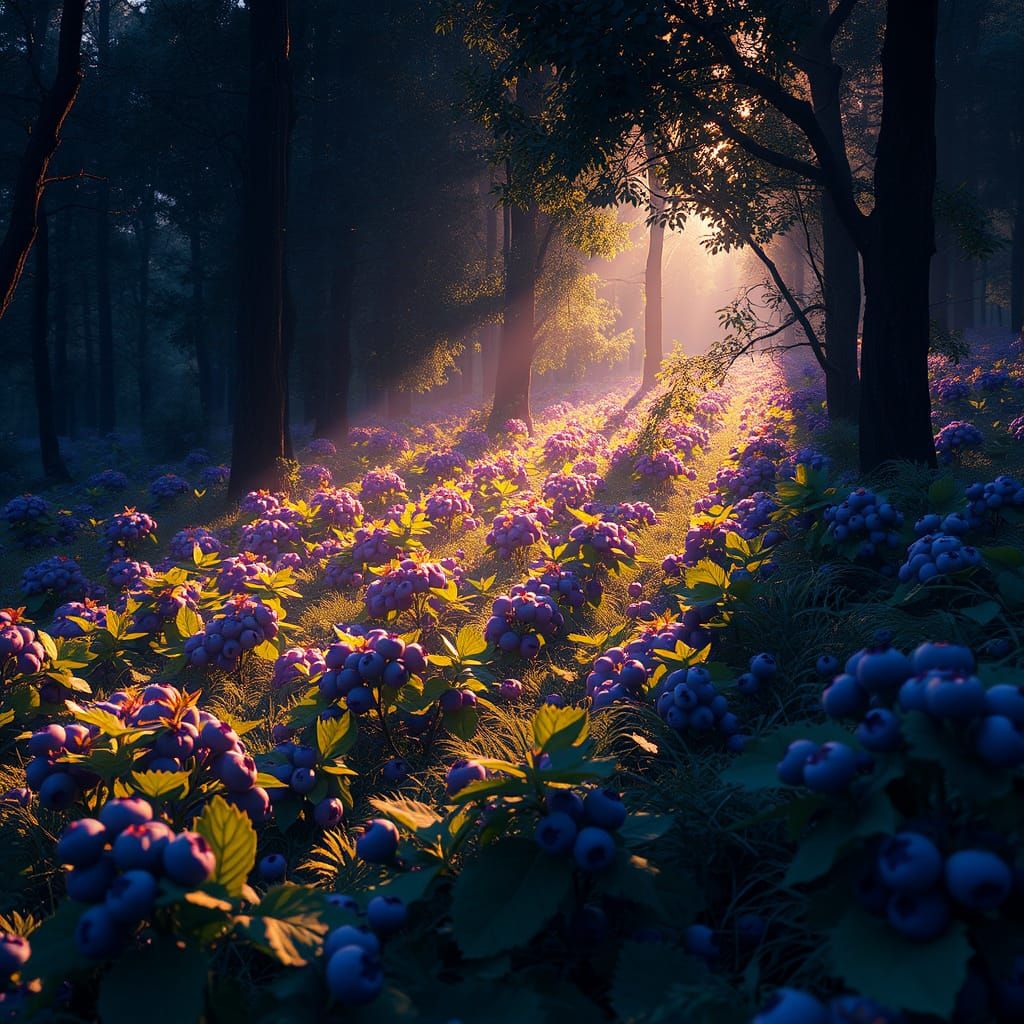 Wild Blueberry Patch: Dark Fantasy Concept Art