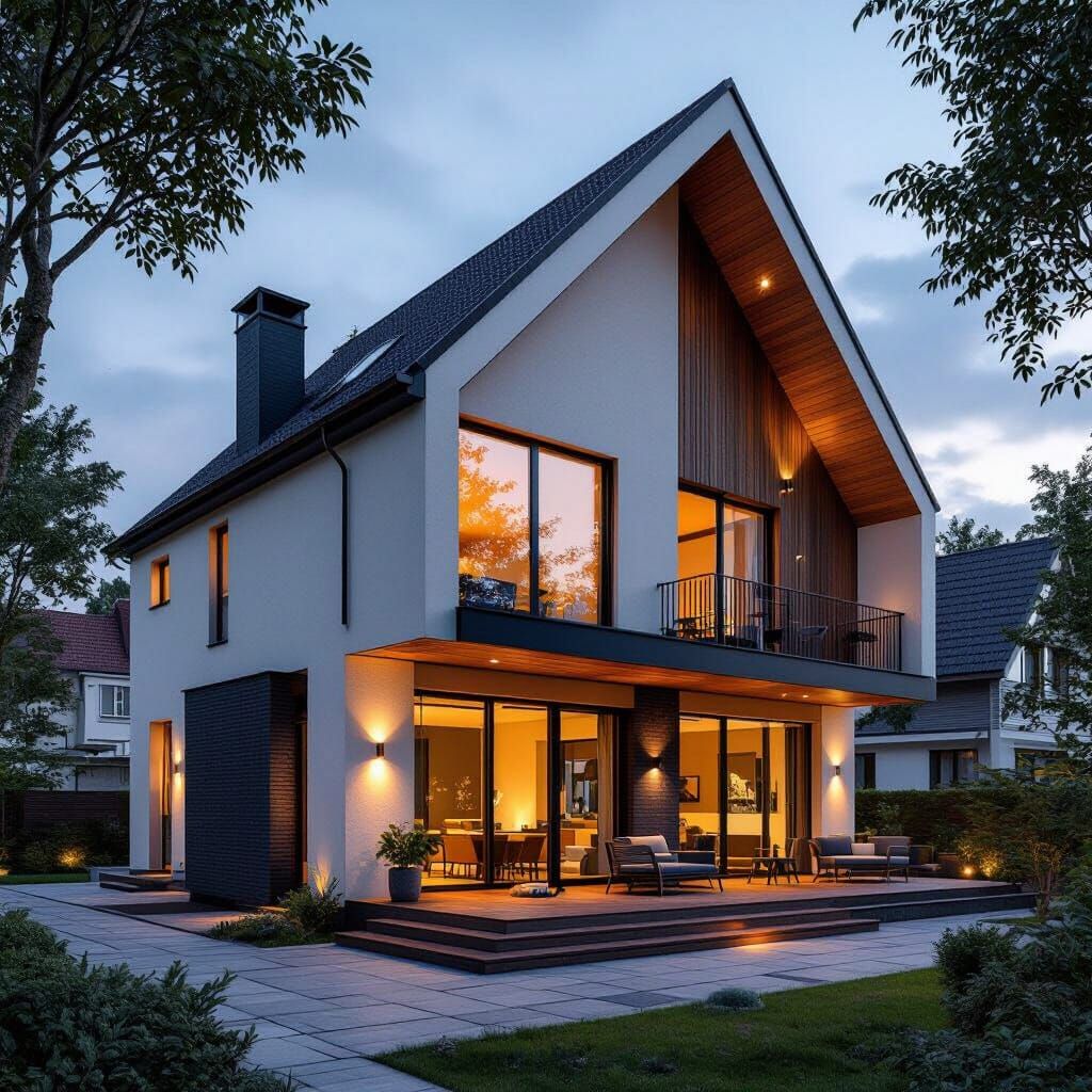 Modern Minimalist House with Panoramic Windows