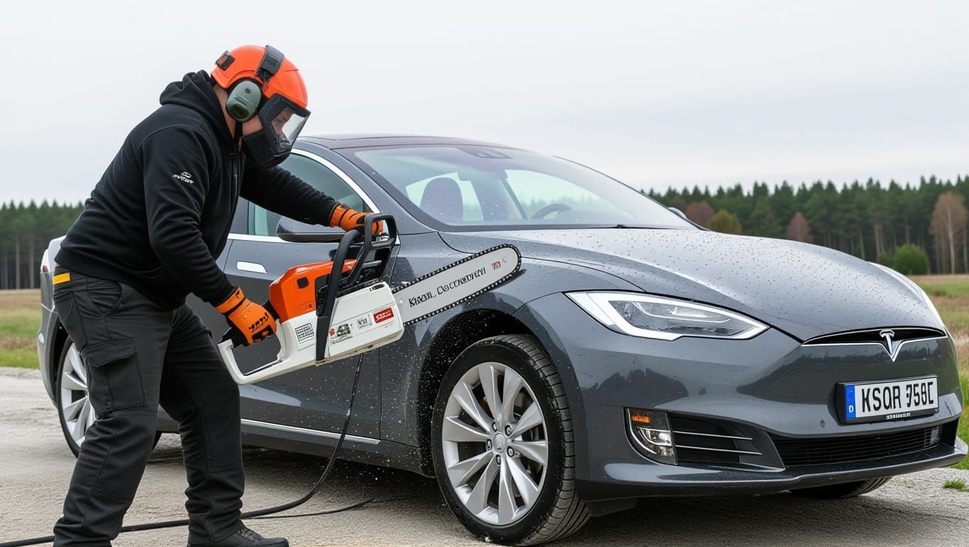 Vandalism in a Futuristic Landscape