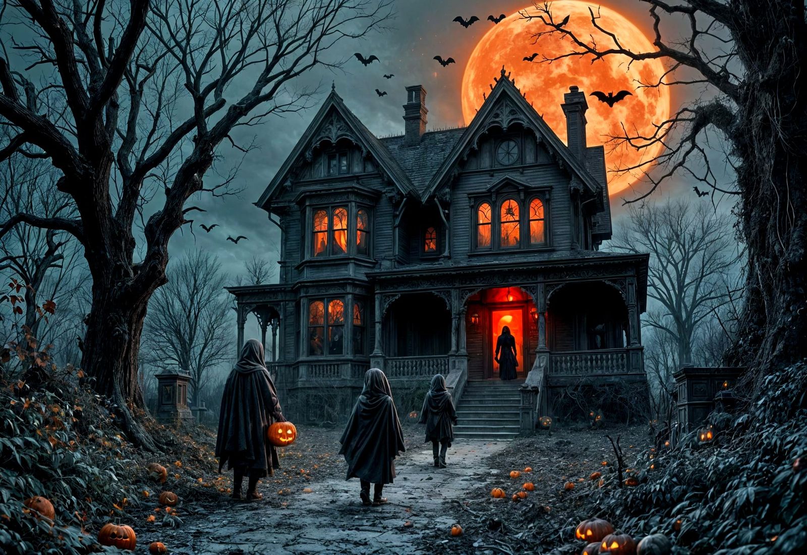 Haunted Halloween: Victorian Specter Visits Trick-or-Treater...