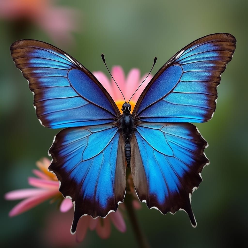 Butterfly Woman in Forest: A Surreal Blend