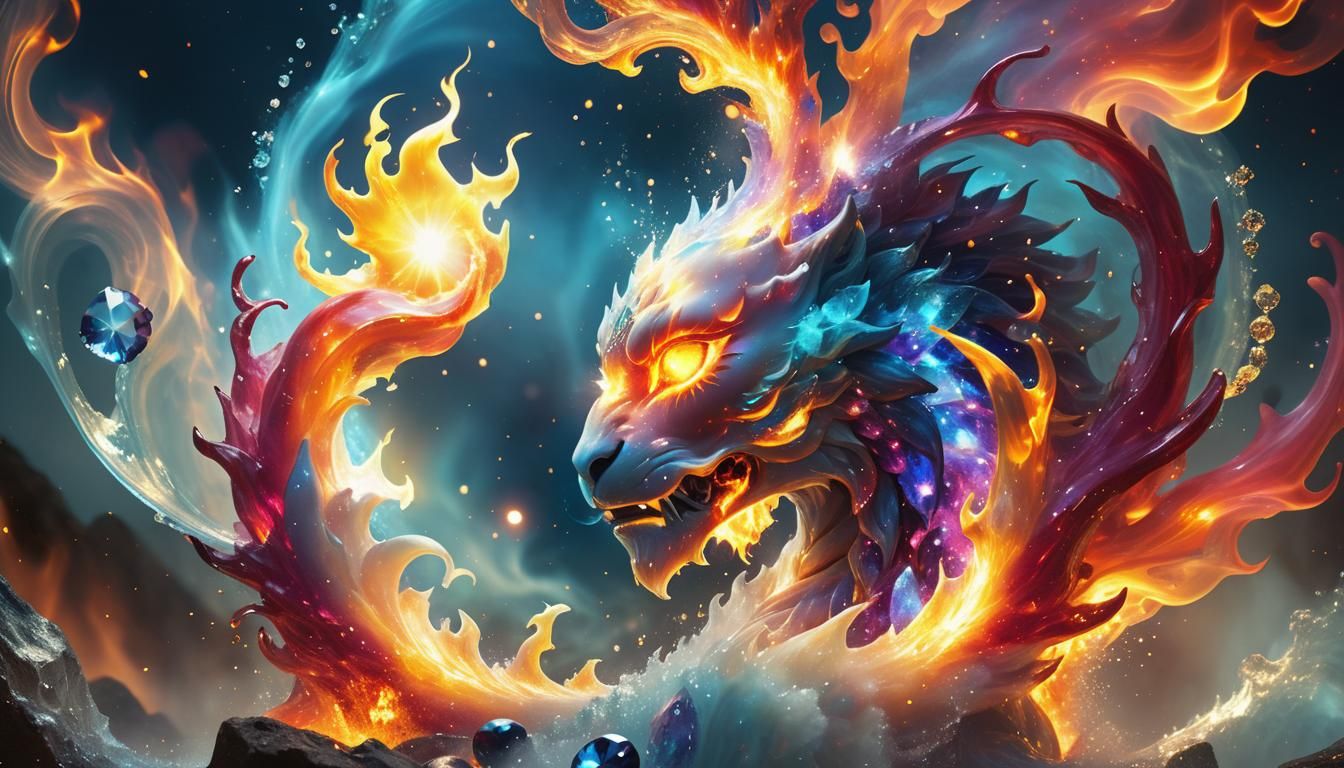 Astral Explosion: Elemental Vortex with Star Gemstones