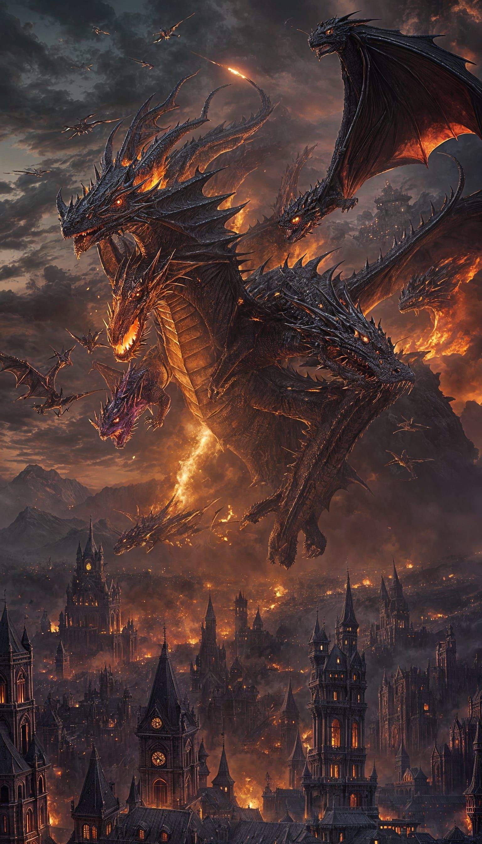 Kingdom in Flames: Dragons Attack at Night
