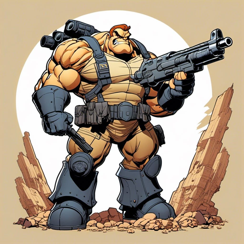 Gritty Dieselpunk Soldier Concept Art