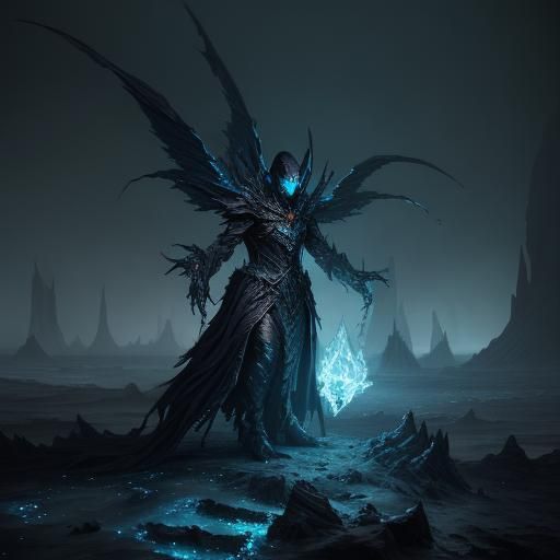 Menacing Glass Creature in Dark Fantasy Style