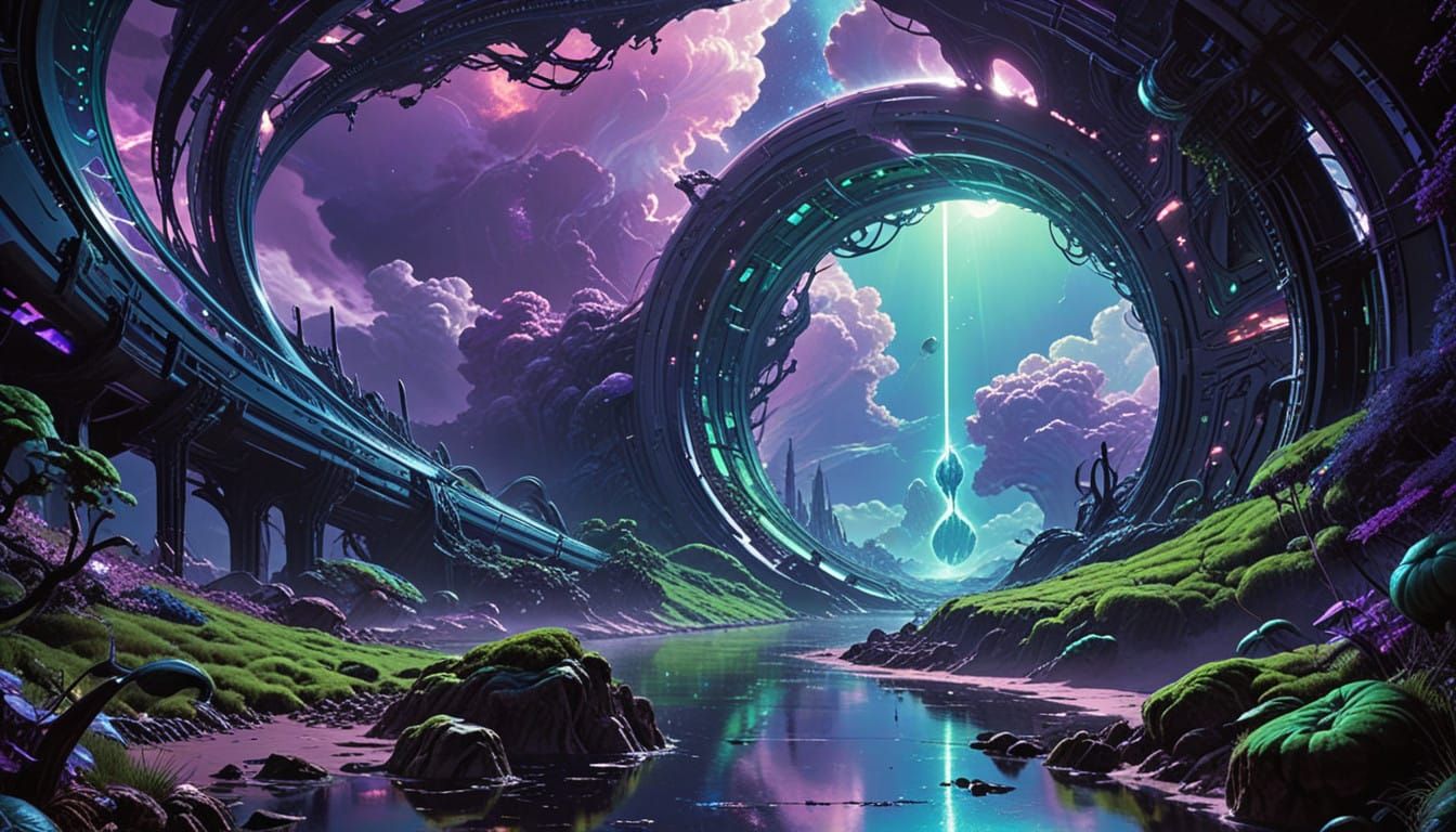 Cosmic Wormhole in Electric Blue Hyperspace