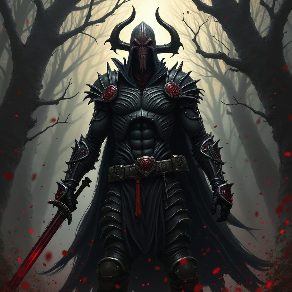 Dark Fantasy Artwork in a Grim and Gritty Style