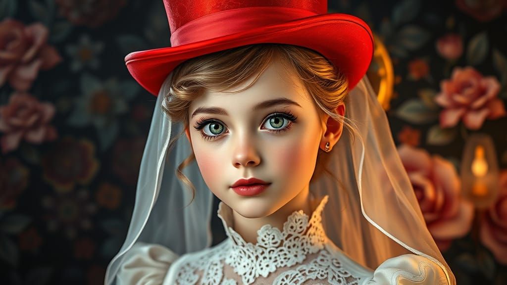 Magical Young Portrait in Vibrant Style