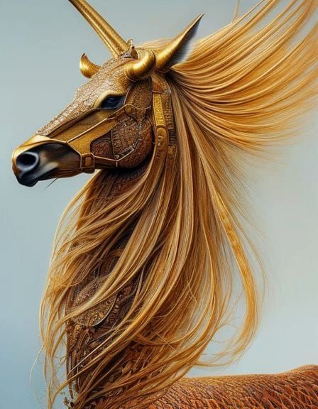 Detailed Portrait of a Fantastic Polychromatic Creature