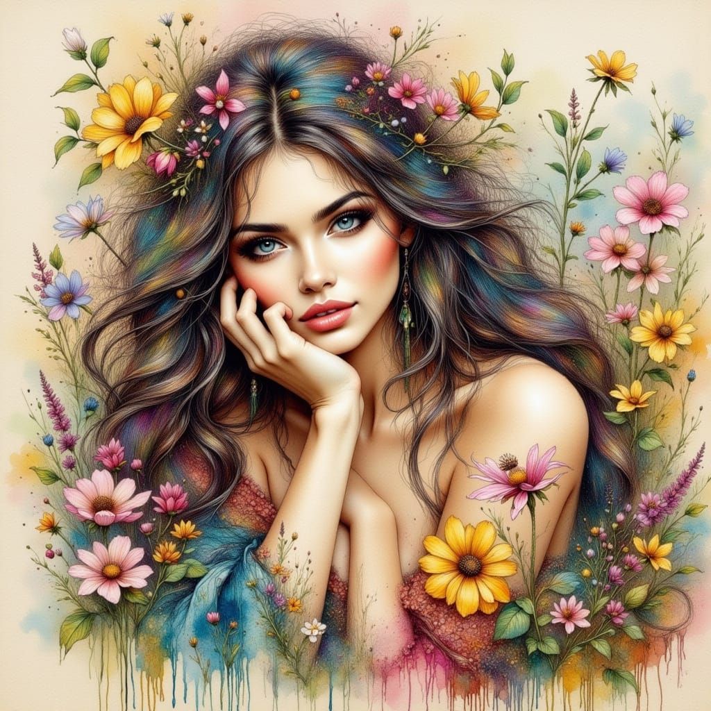 Hyperrealistic Portrait with Impasto Oil Glaze Textures