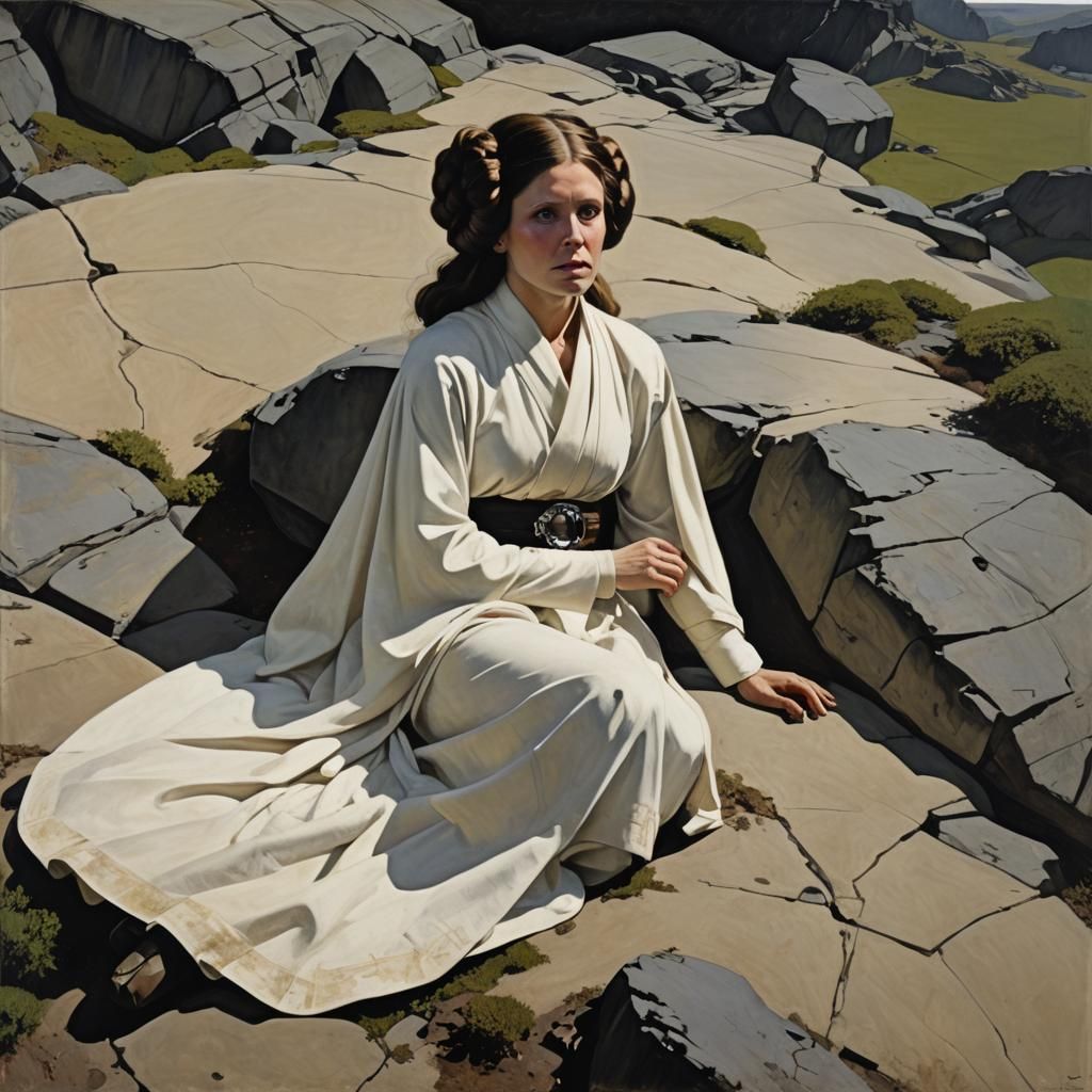 Princess Leia in Earthy Tones, Wyeth Style
