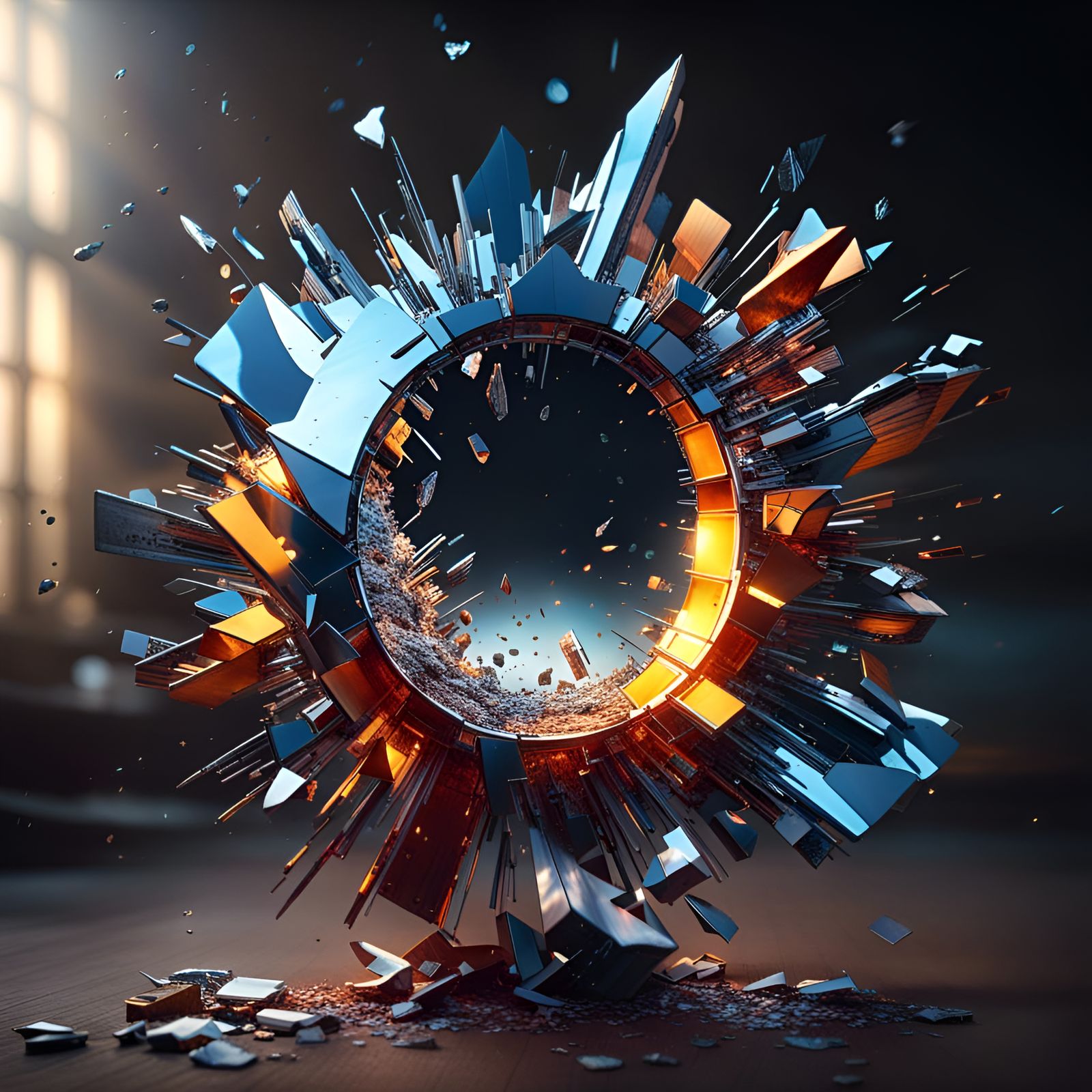 Epic Shattering Mirror in Vibrant Colors