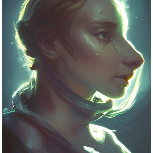 Demonic Duck Portrait in Digital Art Style