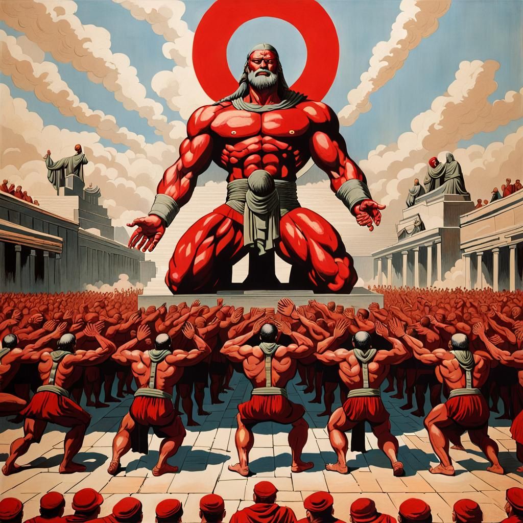 Propaganda Manifest: Benevolent Man Distributes Goods