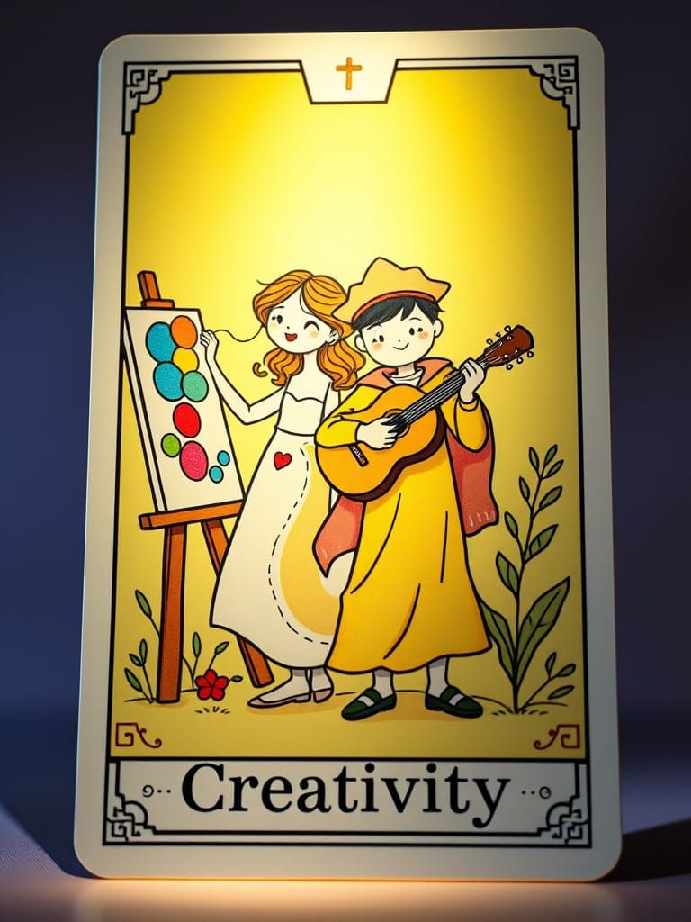 Tarot Card of Creativity: Painter and Musician