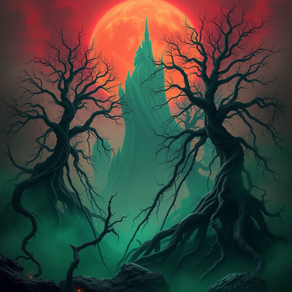 Ethereal Realm of Emerald Death