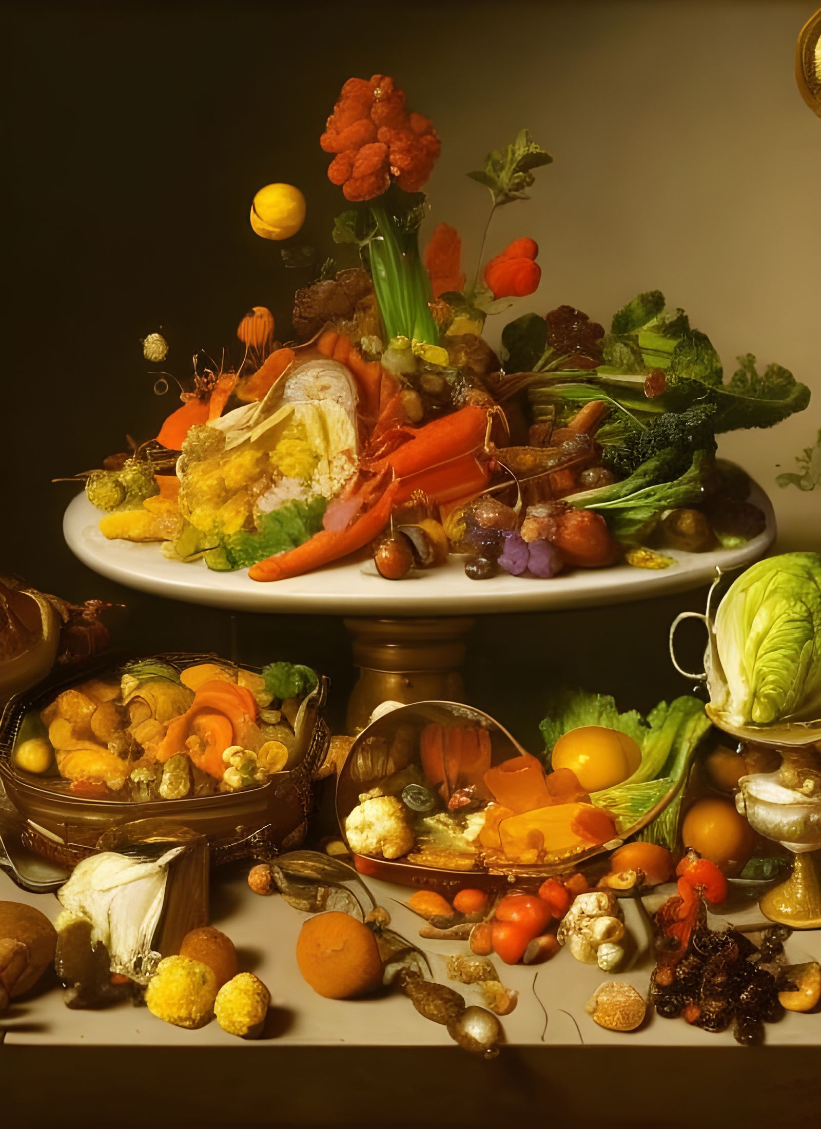 Still Life with Salads: Dutch Masters Style