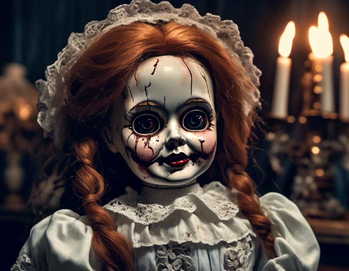 Haunted Annabelle Doll in Decayed Asylum