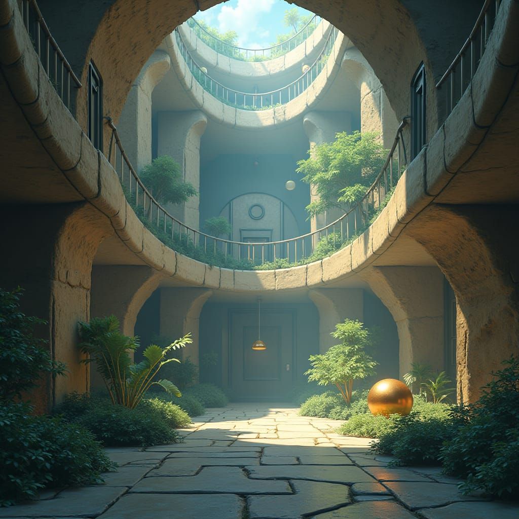 DBN Architecture and Interiors Logo Concept in Fantasy Style